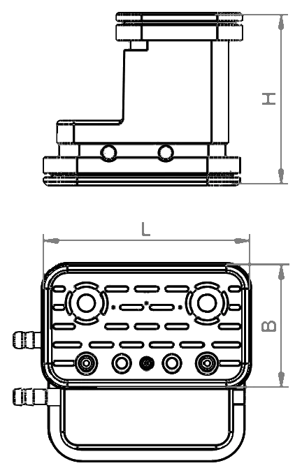 Technische Zeichnung Schmalz Blocksauger VCBL-G-K2 120x50x100 ST GS10011200055