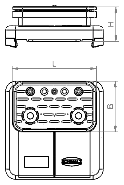 Technische Zeichnung Schmalz Blocksauger VCBL-S4 130x30x50 TV GS10011202324