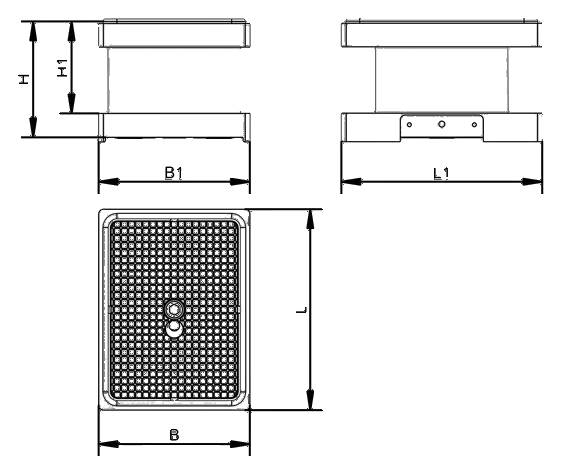 Technische Zeichnung Schmalz Blocksauger VCBL-K2-HD 170x128x100 S-360-15 TV GS10011205282